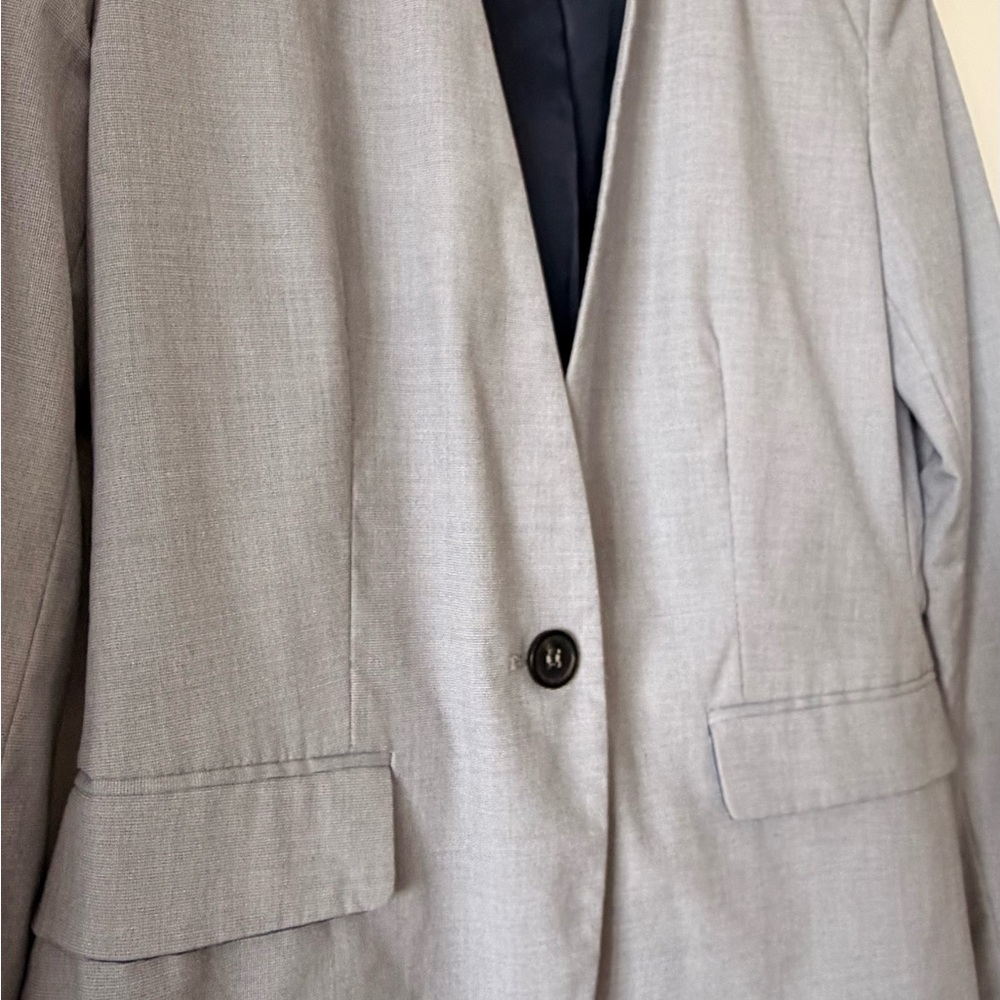 Zara Basic Gray Blazer - image 4